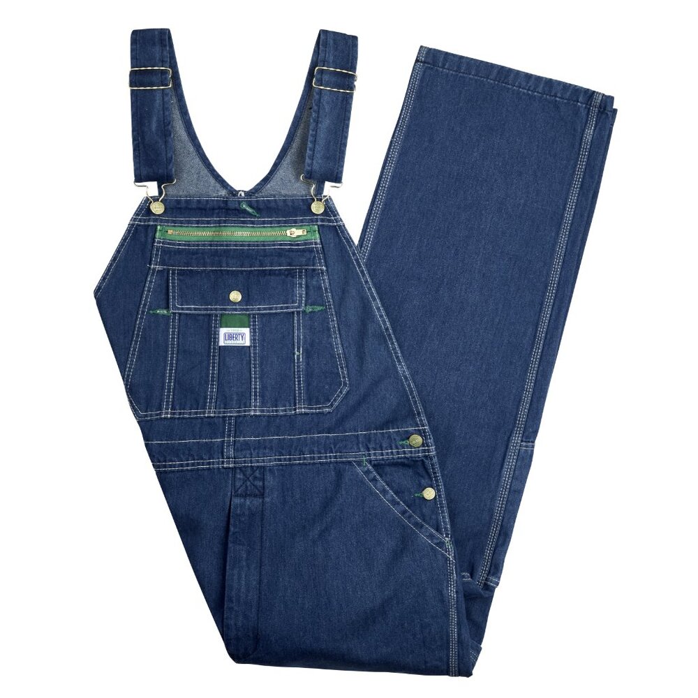 Men's Bib Overalls - Liberty brand - Stonewashed denim - 34x30
